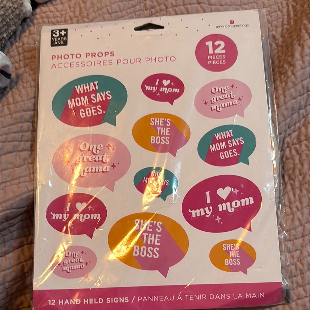 American Greetings Pink and Orange Photo Props